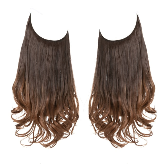 Natural Synthetic Halo Hair Extensions