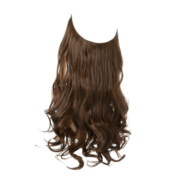 No Clip Wave Halo Hair Extensions Ombre