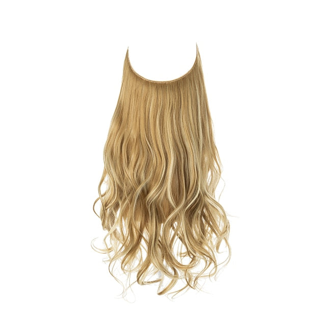 No Clip Wave Halo Hair Extensions Ombre