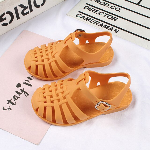 Fashion hollow solid color baby girls casual shoes