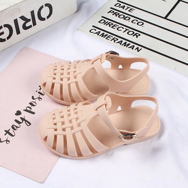 Fashion hollow solid color baby girls casual shoes