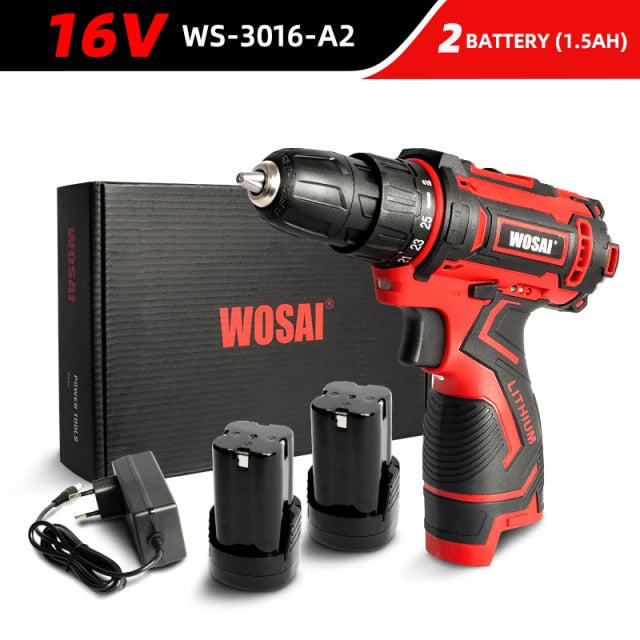 WOSAI 12V 16V 20V Cordless Drill Electric Screwdriver