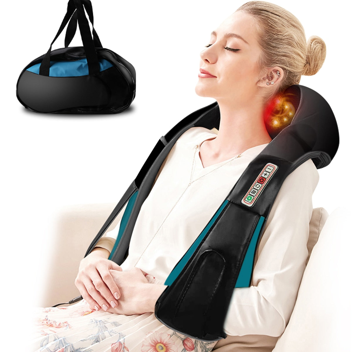 Cervical Back Neck Massager Shawl Electric Roller