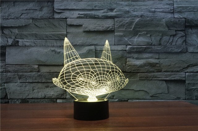 Fox shape Acrylic 7Colors Desk Lamp