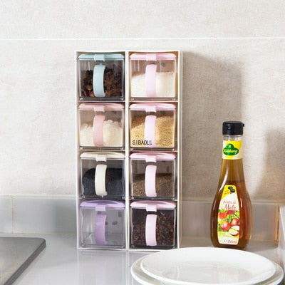 Seasoning Rack, Salt and Pepper Container