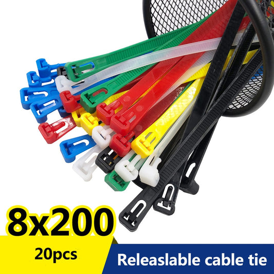 Various colors may loose nylon cable ties