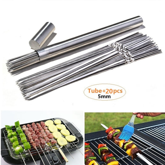 Barbecue Skewers Stainless Steel Flat BBQ