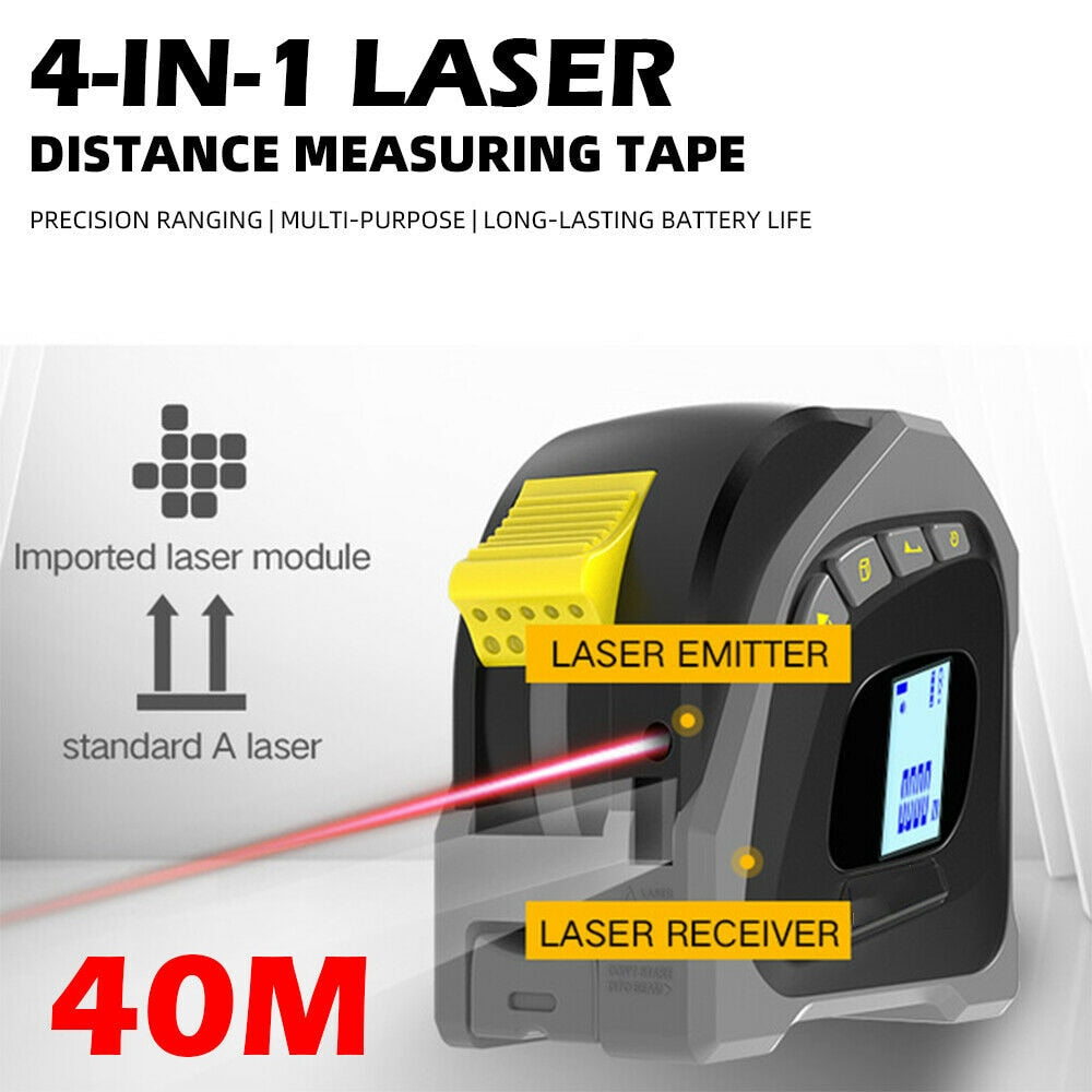 4 IN 1 LED Digital Laser Tape Distance Meter