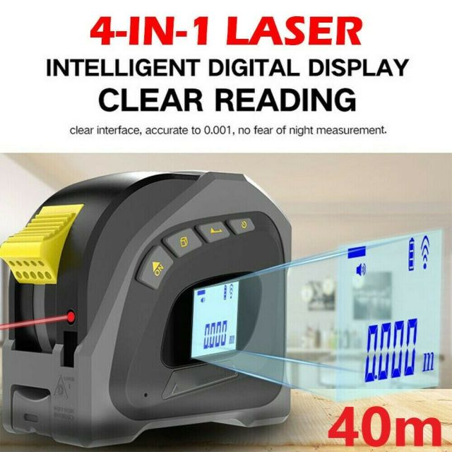 4 IN 1 LED Digital Laser Tape Distance Meter