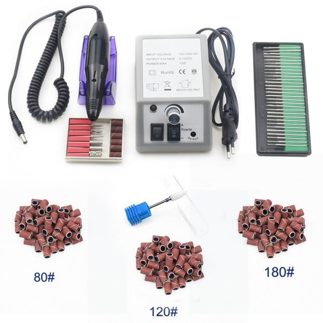 RPM Electric Nail Drill Machine Mill Cutter Sets