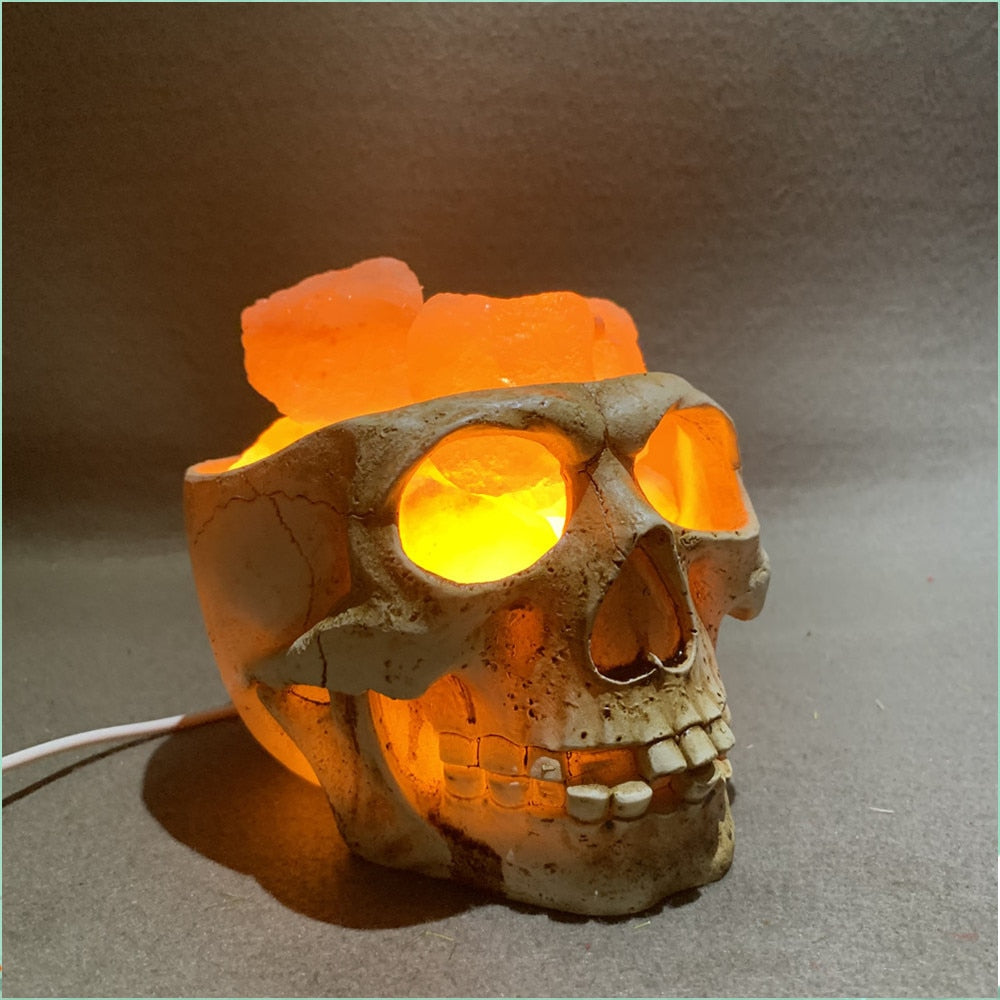 Skull Crystal Salt Lamp