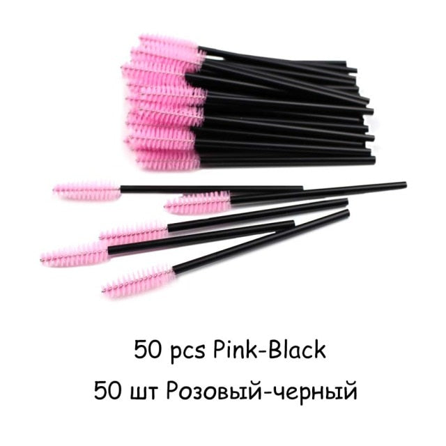 Disposable Eyelash Brush 25/50 Pcs Crystal Eye Brush Set