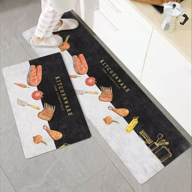 Modern Entrance Doormat Cartoon 3D Printed Kitchen Mat
