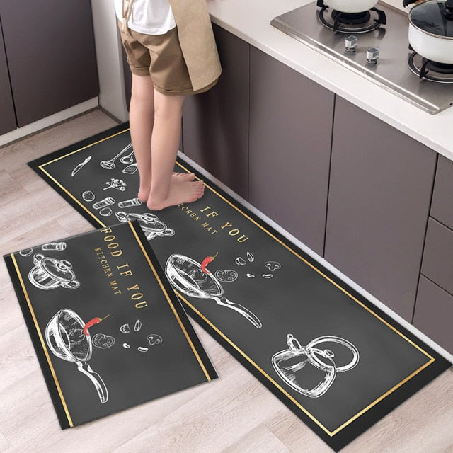 Modern Entrance Doormat Cartoon 3D Printed Kitchen Mat