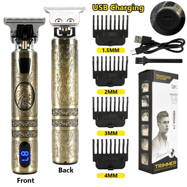 Electric Hair Clipper Man LCD 0mm Shaver Trimmer