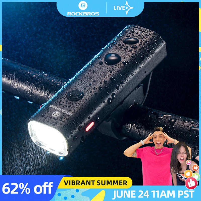 Bike Light Rainproof USB Rechargeable LED Flashlight