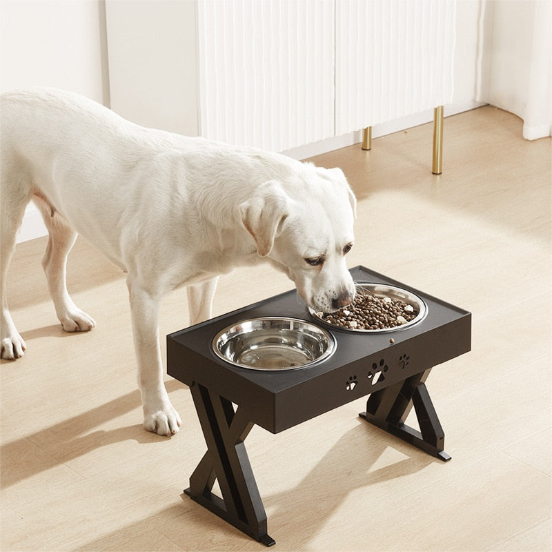 Elevated Adjustable Dog Bowl Stainless Steel Large Food Water Bowls