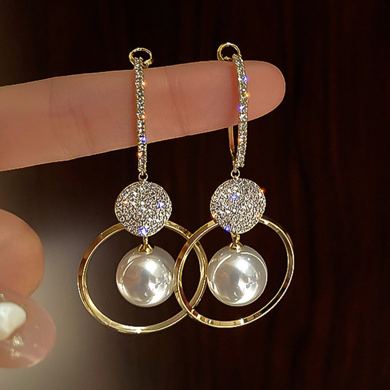 Korean Imitation Pearl Drop Earrings
