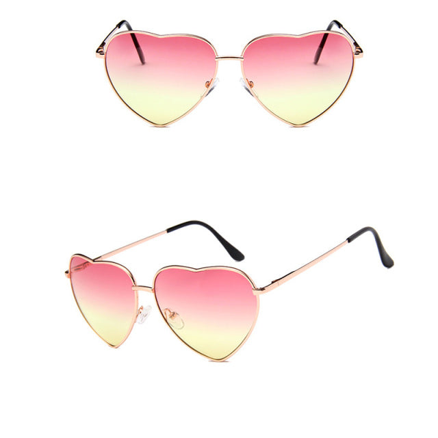 Vintage Heart Sunglasses Gradient