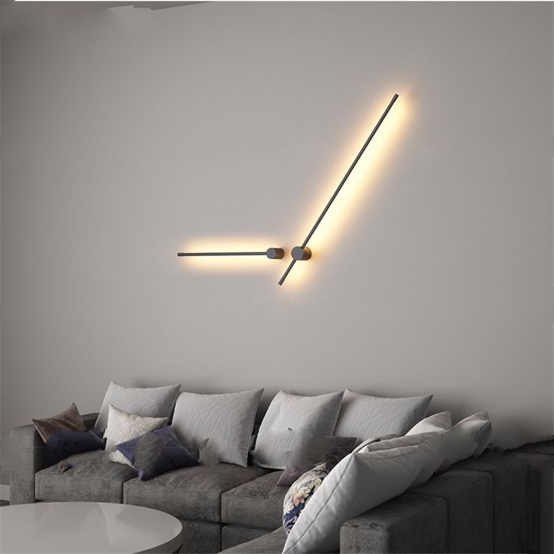 Simple Geometric Lines LED Wall Lamp  Decor Sofa Background