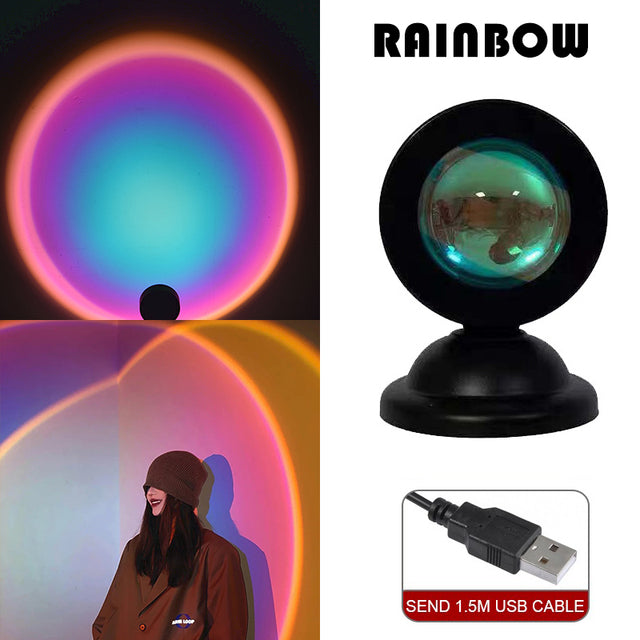 Sunset Lamp Rainbow Projector