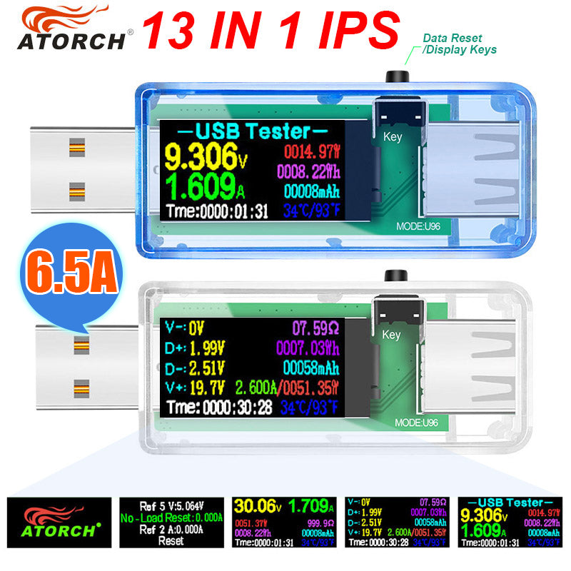 USB Tester Current Voltage Indicator