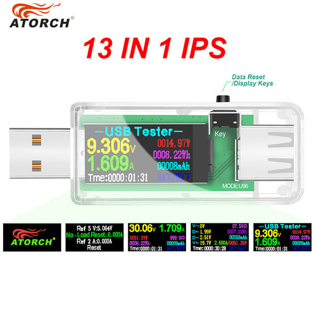 USB Tester Current Voltage Indicator