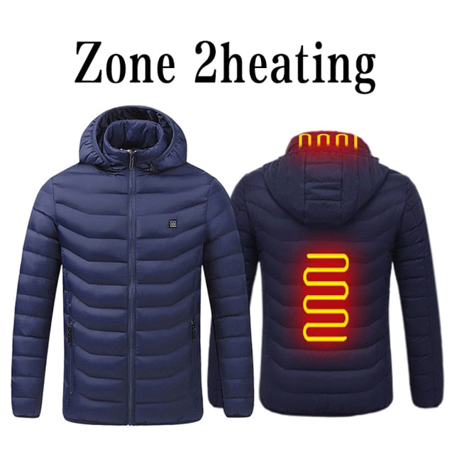 Heated Vest Jacket Washable Usb Charging Hooded