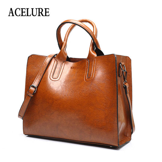 Leather Handbags Big Women Bag High Quality