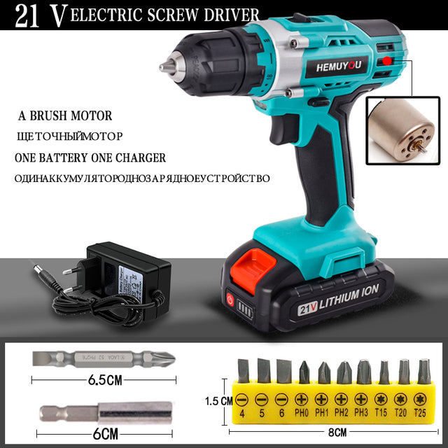 Cordless screwdriver Drill brushless Electric