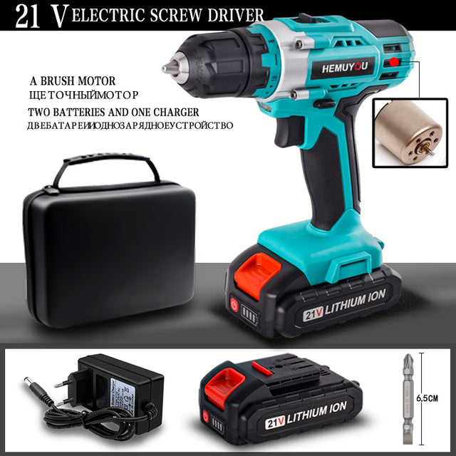 Cordless screwdriver Drill brushless Electric