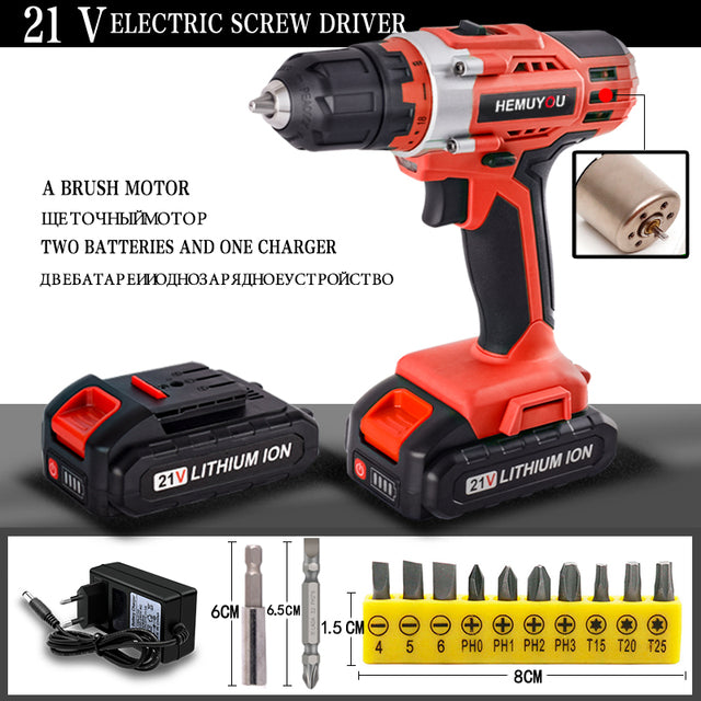 Cordless screwdriver Drill brushless Electric