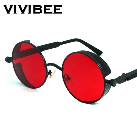 Vintage Steampunk Red Sunglasses