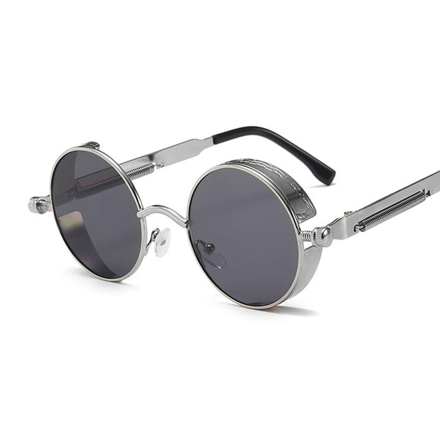 Classic Gothic Steampunk Round Sunglasses