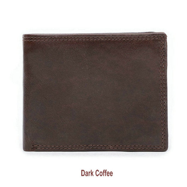 Cow Leather Men Wallets with Coin Pocket