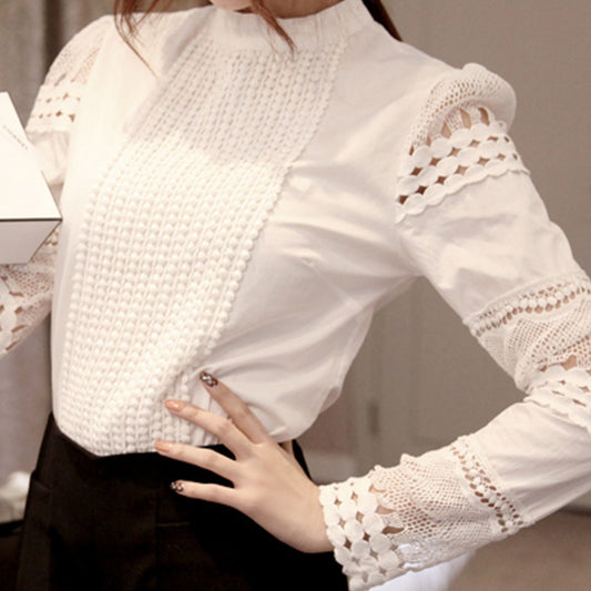 Lace Chiffon Blouse Women Shirt clothes