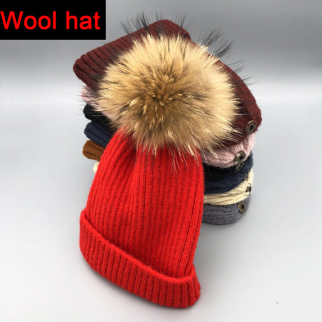 New winter hat pompom beanie