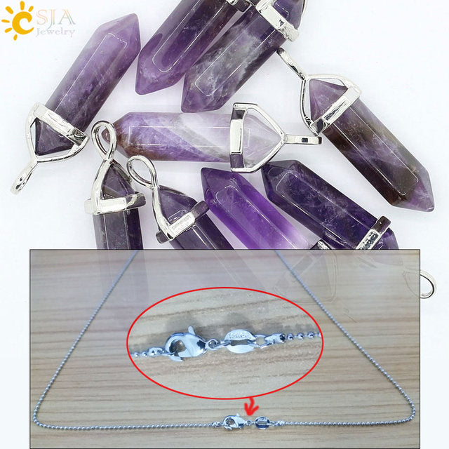 Gem Crystals Necklace Bullet