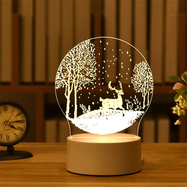 3D Lamp Acrylic USB LED Night Lights