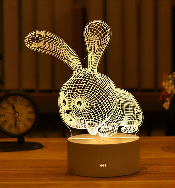 3D Lamp Acrylic USB LED Night Lights