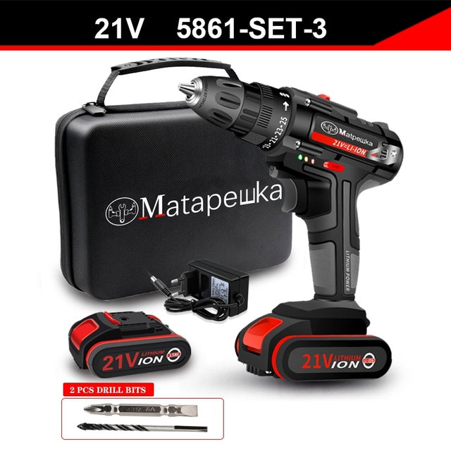 Cordless screwdriver Drill brushless Electric