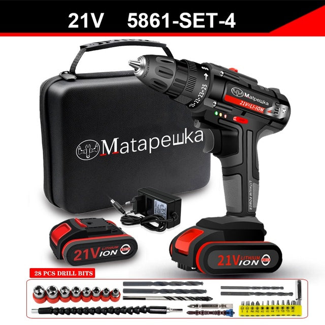 Cordless screwdriver Drill brushless Electric