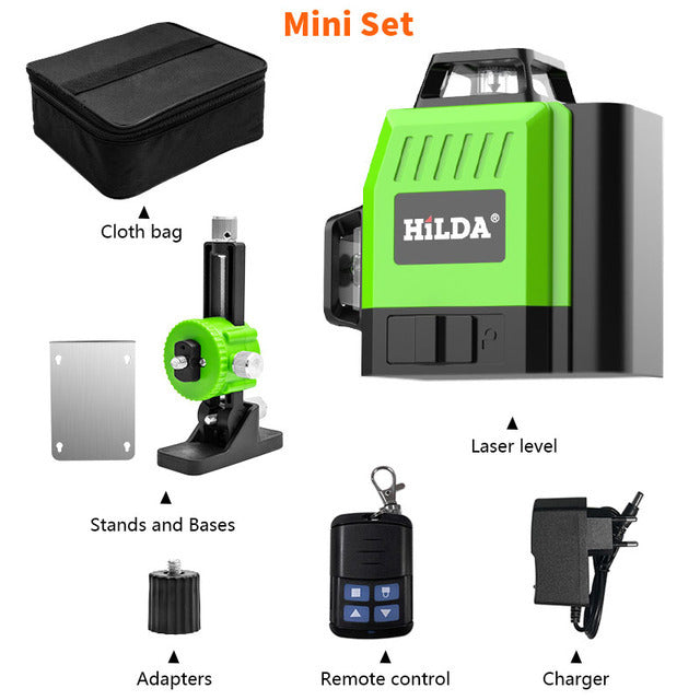 Horizontal And Vertical Cross Powerful Green Laser