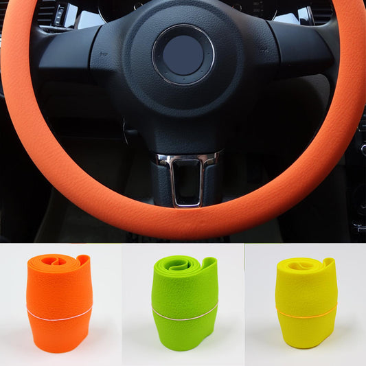 Silicone Solid Color Anti-slip Car Steering Wheel