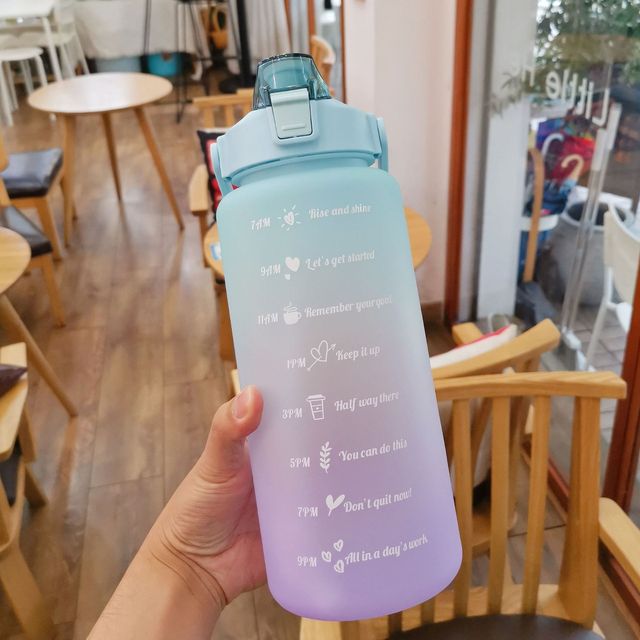 Female Large Portable Travel Bottles with straw