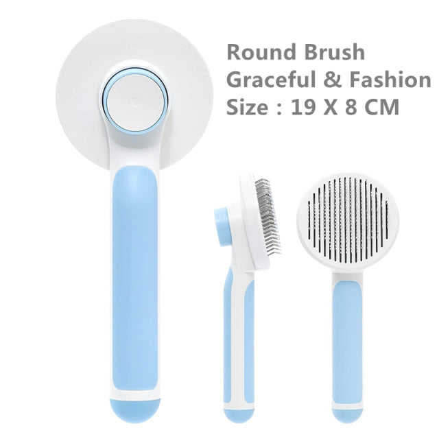 Self Cleaning Slicker Brush for Shedding Dog Cat Grooming