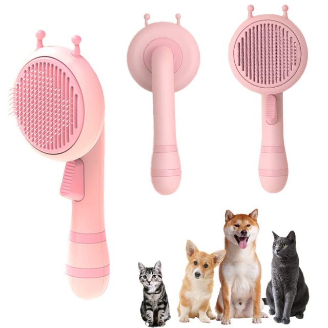Self Cleaning Slicker Brush for Shedding Dog Cat Grooming