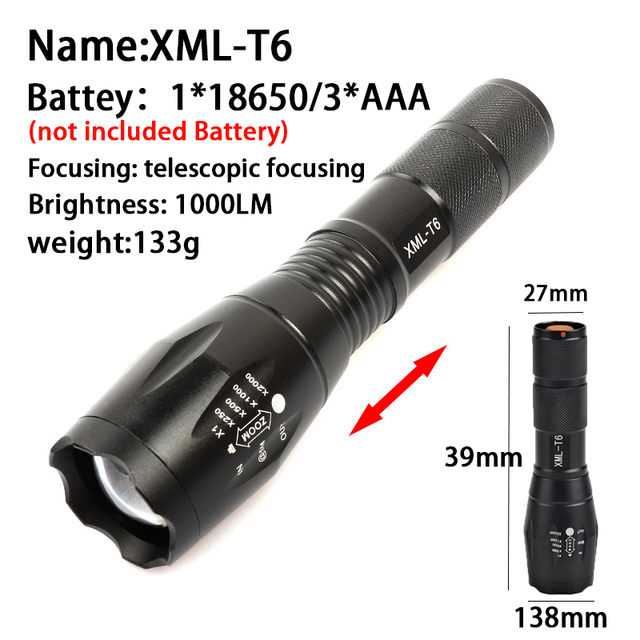 Searchlight Rechargeable Flashlight Outdoor