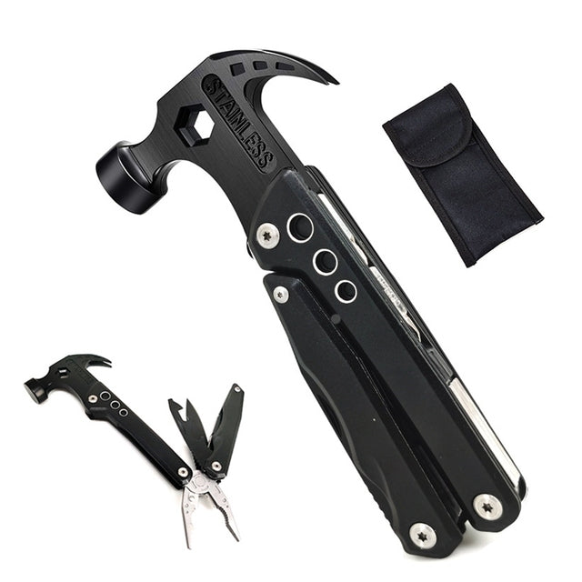 Claw Hammer Multitool Stainless Steel Knife Plier Tool