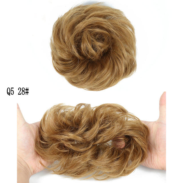 Synthetic Curly Donut Chignon With Elastic Band